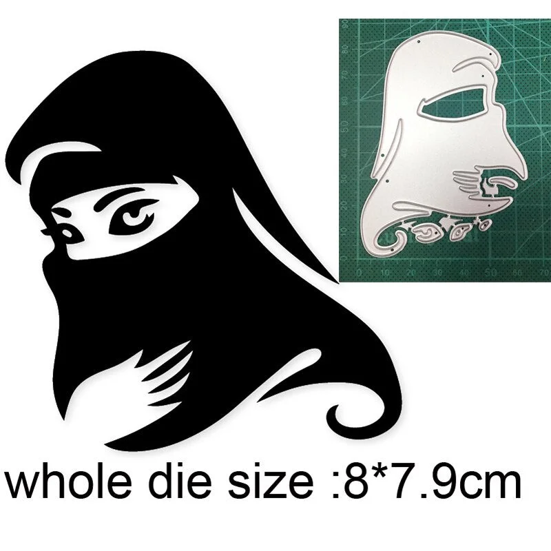 2021 New Craft Dies Africa Woman Metal Cutting Dies Cut Die Mold Decoration Scrapbook Dies Knife Mould Blade Punch Stencils Dies