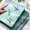 6pcs Diamonds Painting Birds Christmas Atmosphere Window Stickers For Home Decor