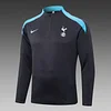 2024/2025 Tottenham Half-Pull Training Suit Dark Grey Football Shirt 1:1 Thai Quality
