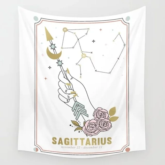 Sun Moon Tarot Tapestry Constelation Tapestry Pink Tarot Card Tapestry Wall Hanging Astrology Divination Beach Mat  Wall Decor