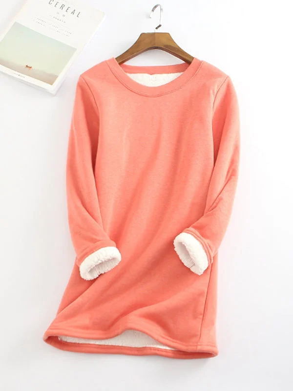 Solid Color Plush Thermal Sweatshirt (Fabric Upgrade)