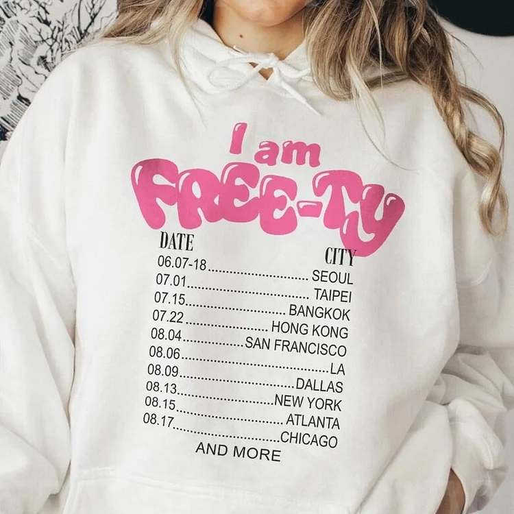 (G)I-DLE World Tour I am FREE-TY Logo Schedule Hoodie