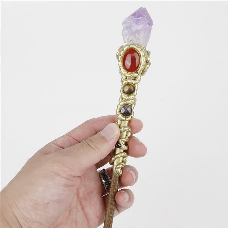 Olienorma Amethyst Clear Crystal Magic Crystal Wands