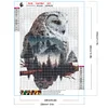 Peinture ronde de diamant de forage de hibou-30*40cm