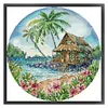 Island-14CT Stamped Cross Stitch 37*37cm/14.57*14.57in