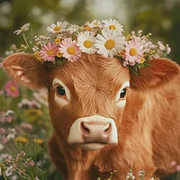 Floral Calf - Diamond Painting