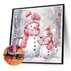 Diamond Painting-DIY Full Round Drill Pink Snowman