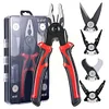 5 in 1 Combination Pliers Kit - Portable All Purpose Multifunctional Plier Tool | Anti Slip Handle Interchangeable Plier for Efficient Repairers Steel Wire Rope Iron Wires
