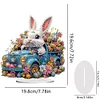 (US Only)Acrylic Special Shape Easter Egg Car Rabbit Diamond Painting Desktop Decors