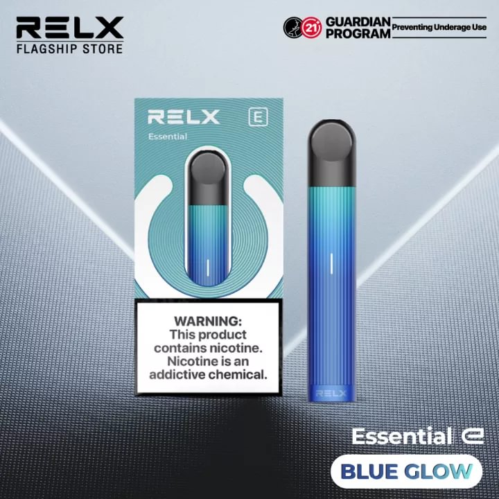 RELX Essential Device-Blue Glow-STD-Single Device Vape Ecig Original Smart Vape Pen-veexshop