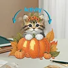 uk.everydayedeals DIY Diamond Painting Acrylic Bobble Head Decoration - Cat Pumpkins