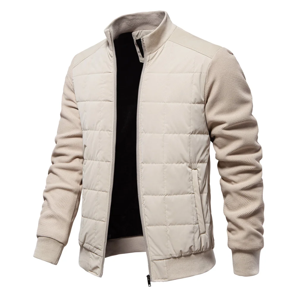 Men's Stand-up Collar Jacket Casual Splicing Jacket