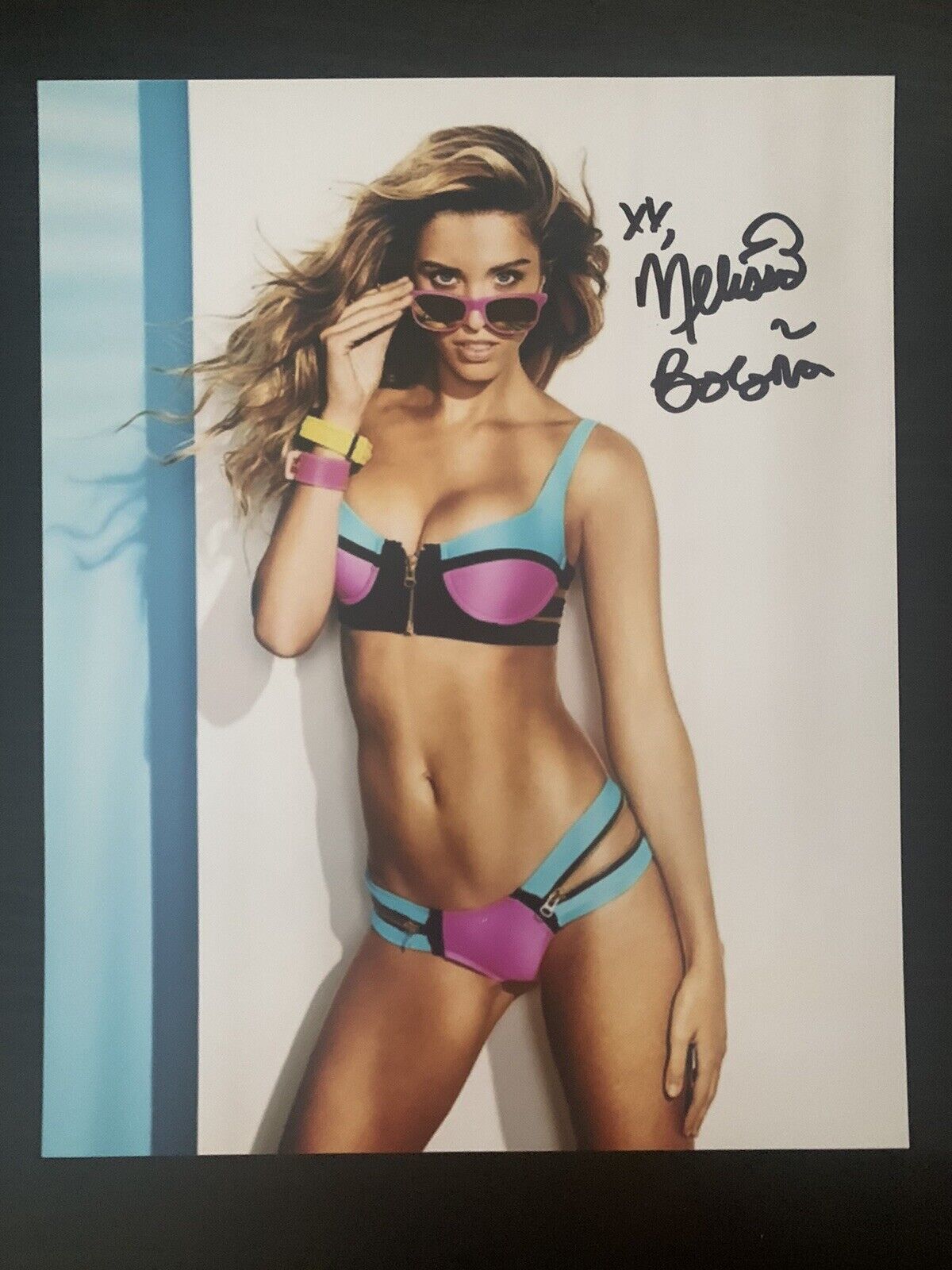 MELISSA BOLONA signed 8X10 Photo Poster painting Actress Model The Hurricane Heist Autographed