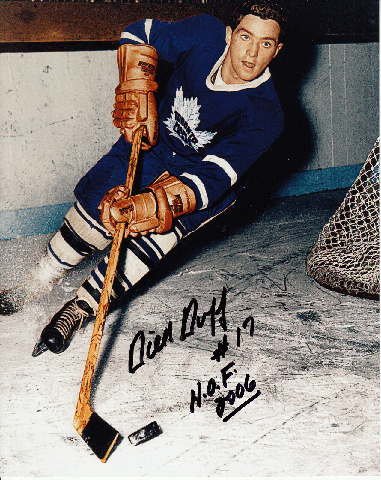 Dick Duff #3 8x10 Signed Photo Poster painting w/COA Toronto Maple Leafs 031019