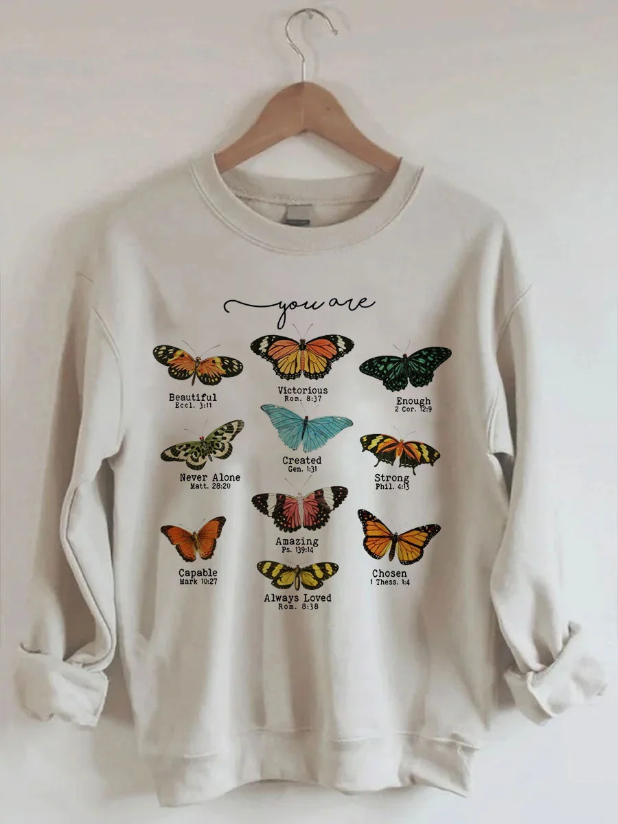 Butterfly Bible Verse Sweatshirt