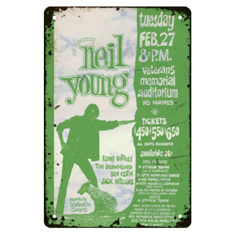 【20*30cm/30*40cm】Neil Young - Vintage Tin Signs/Wooden Signs