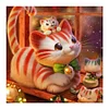 Diamond Painting -DIY Round Drill Cute Cat