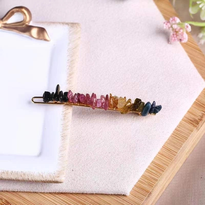 Women’s Retro Geometric Natural Crystal Hair Clip