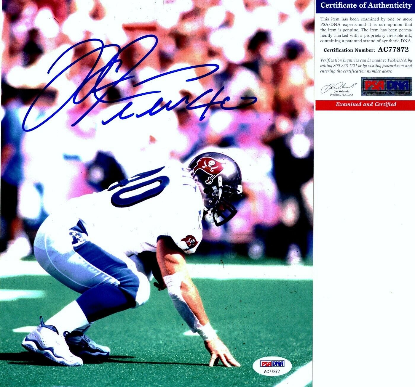 Mike Alstott Signed Autographed TB Buccaneers Bucs 8x10 inch Photo Poster painting PSA/DNA COA