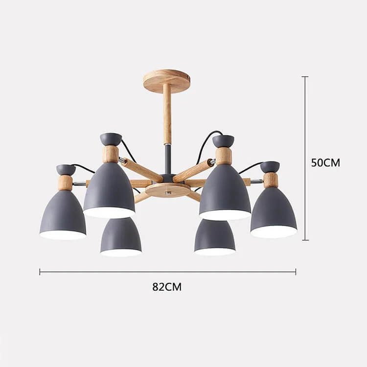Nordic Style 6-Light Ceiling Chandelier
