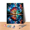 (US Only)Paint By Numbers Kit On Canvas DIY Oil Art Tree Picture Home Wall Decor40x50cm