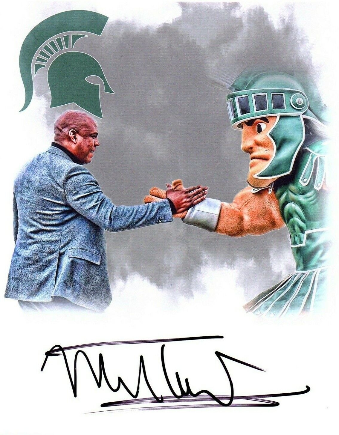 Mel Tucker Michigan State Football reprinted autographed signed 8X10 Photo Poster painting MSU!!