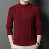 Thickened warm half-zip knitted bottoming sweater