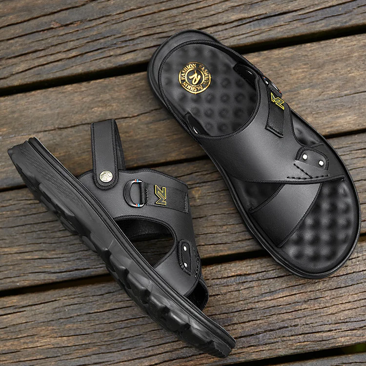 Soft-soled leather sandals