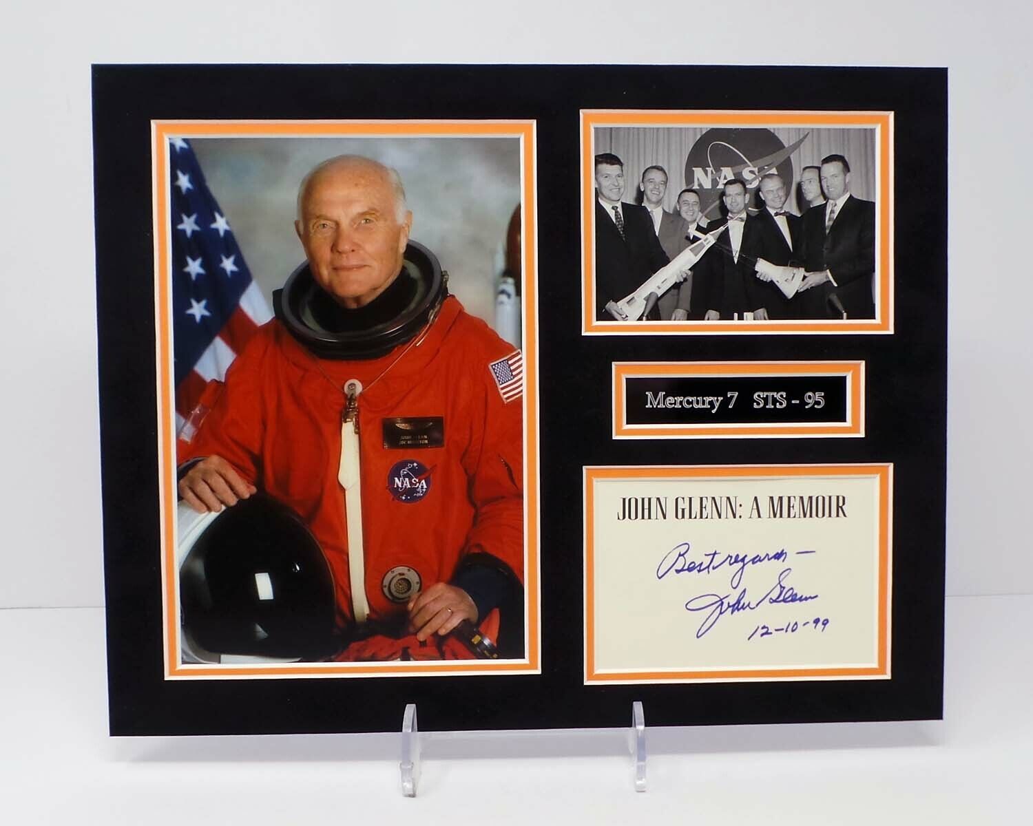 John GLENN Signed Mounted Mercury 7 Astronaut Photo Poster painting Display AFTAL RD COA