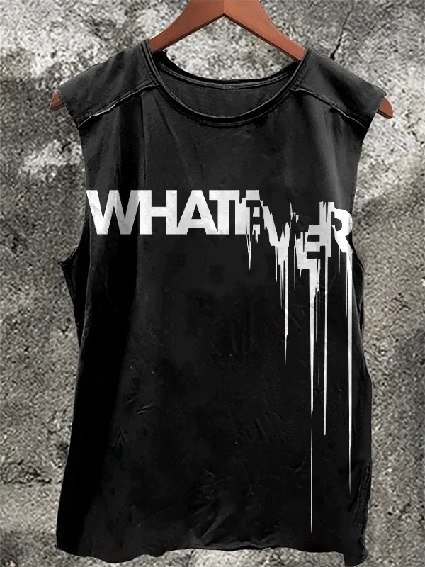 Men's Whatever Art Printed Tank Top