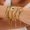 Stylish Hiphop Unisex Golden Bracelet