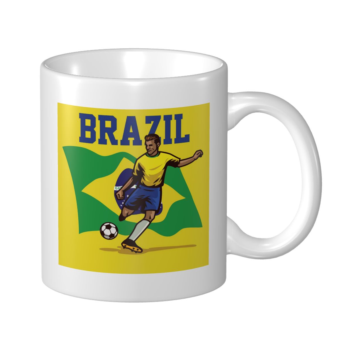 Brazil Soccer Player Ceramic Mug