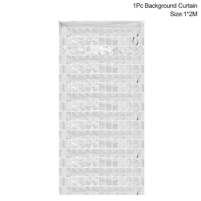 Party Background Curtain Glitter Backdrop Wedding Decoration Baby Shower Adult Kids Birthday Party Wall Sequin Foil Curtain 2x1M