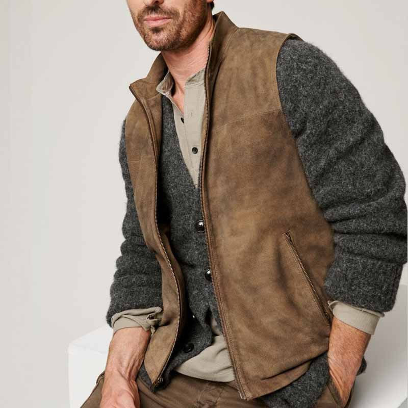Vintage Pocket Patchwork Solid Color Zipper Vest