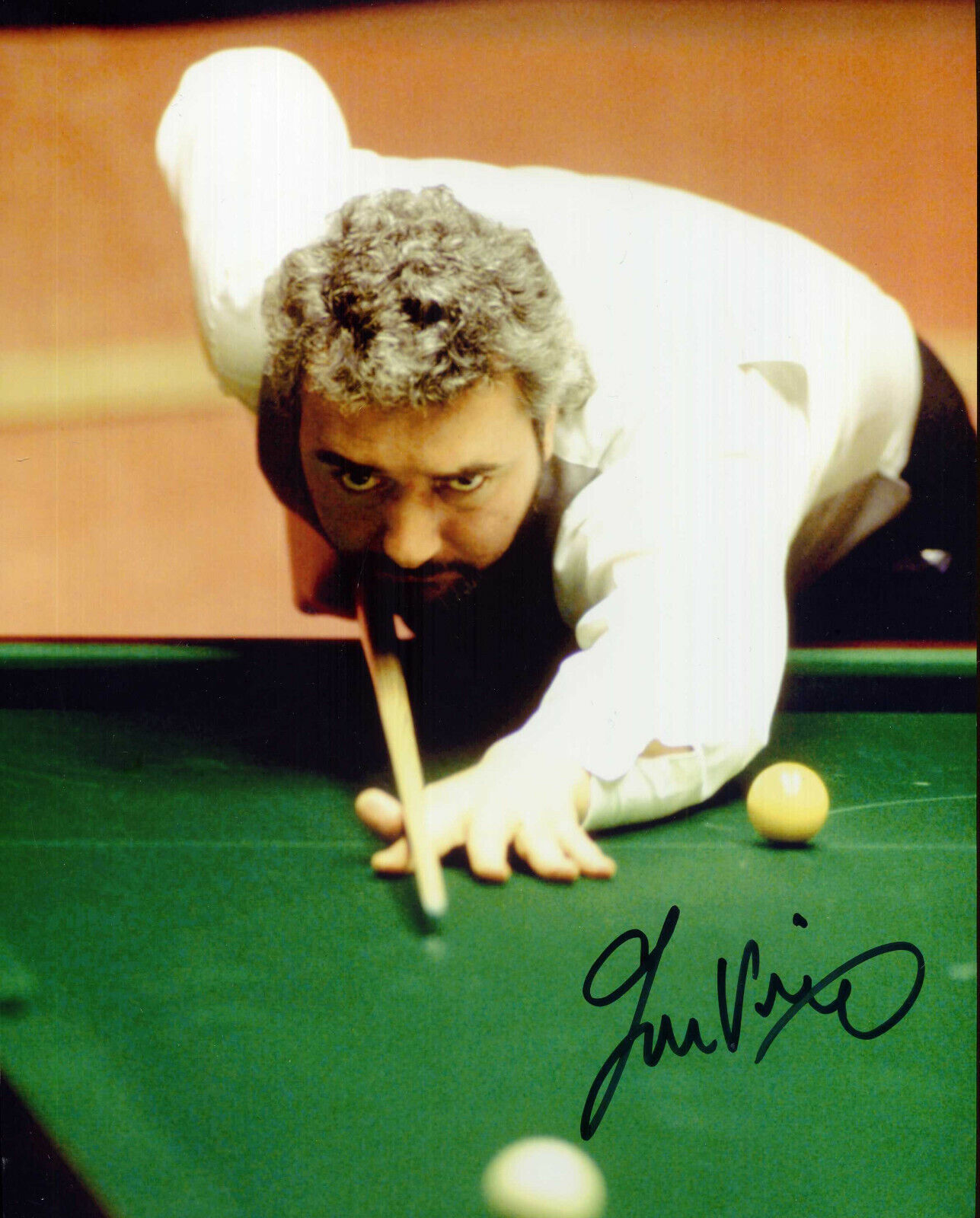 JOHN VIRGO Signed Photo Poster paintinggraph - Snooker Player & TV Star - Preprint