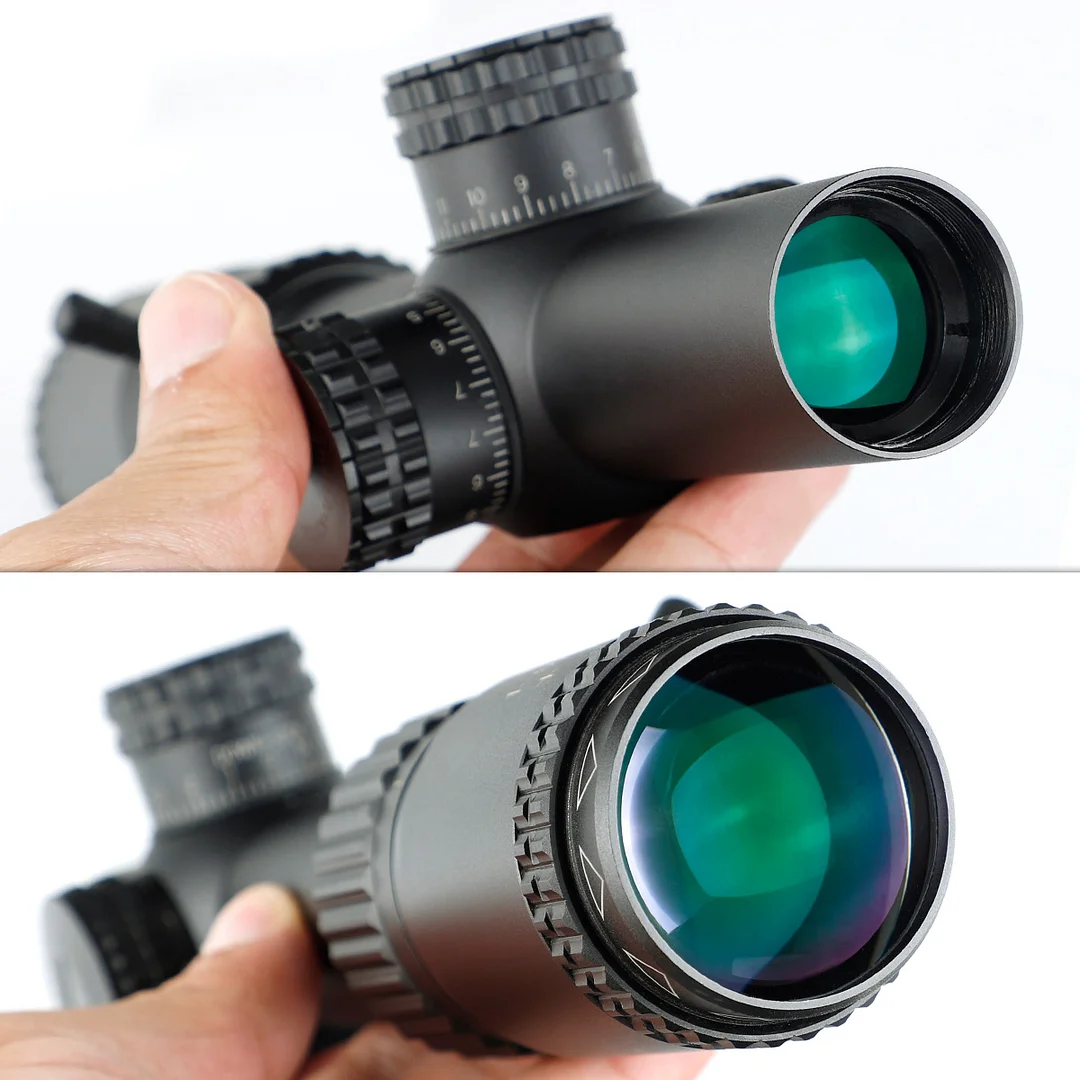 ohhunt® 1-5X24 IR 30MM SFP Red Illuminator Glass Etched Reticle LPVO Tactical Scope