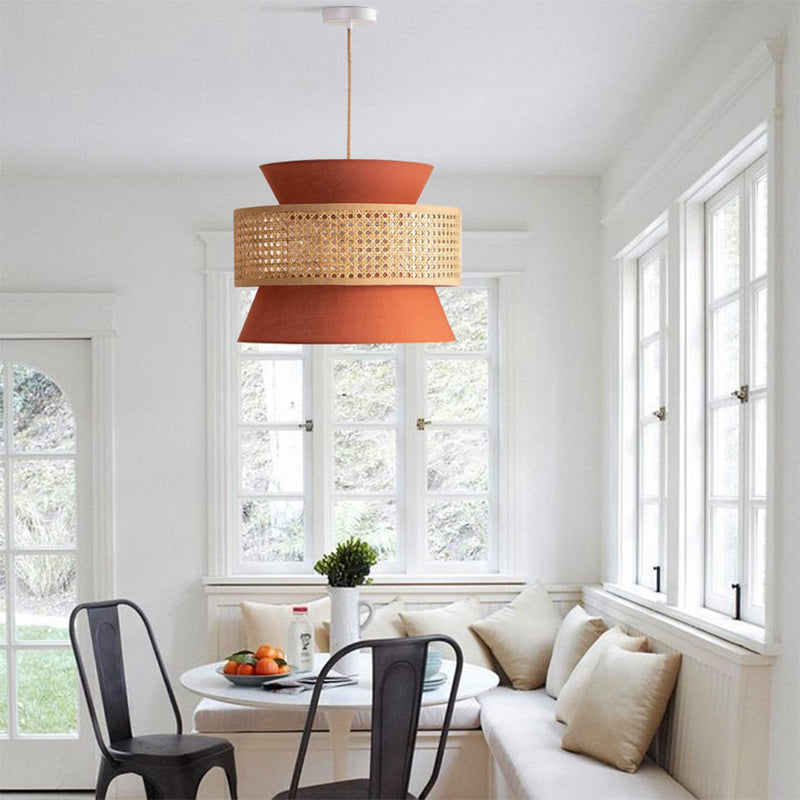 Home Decor Rattan Pendant Lampshade Weave Chandelier