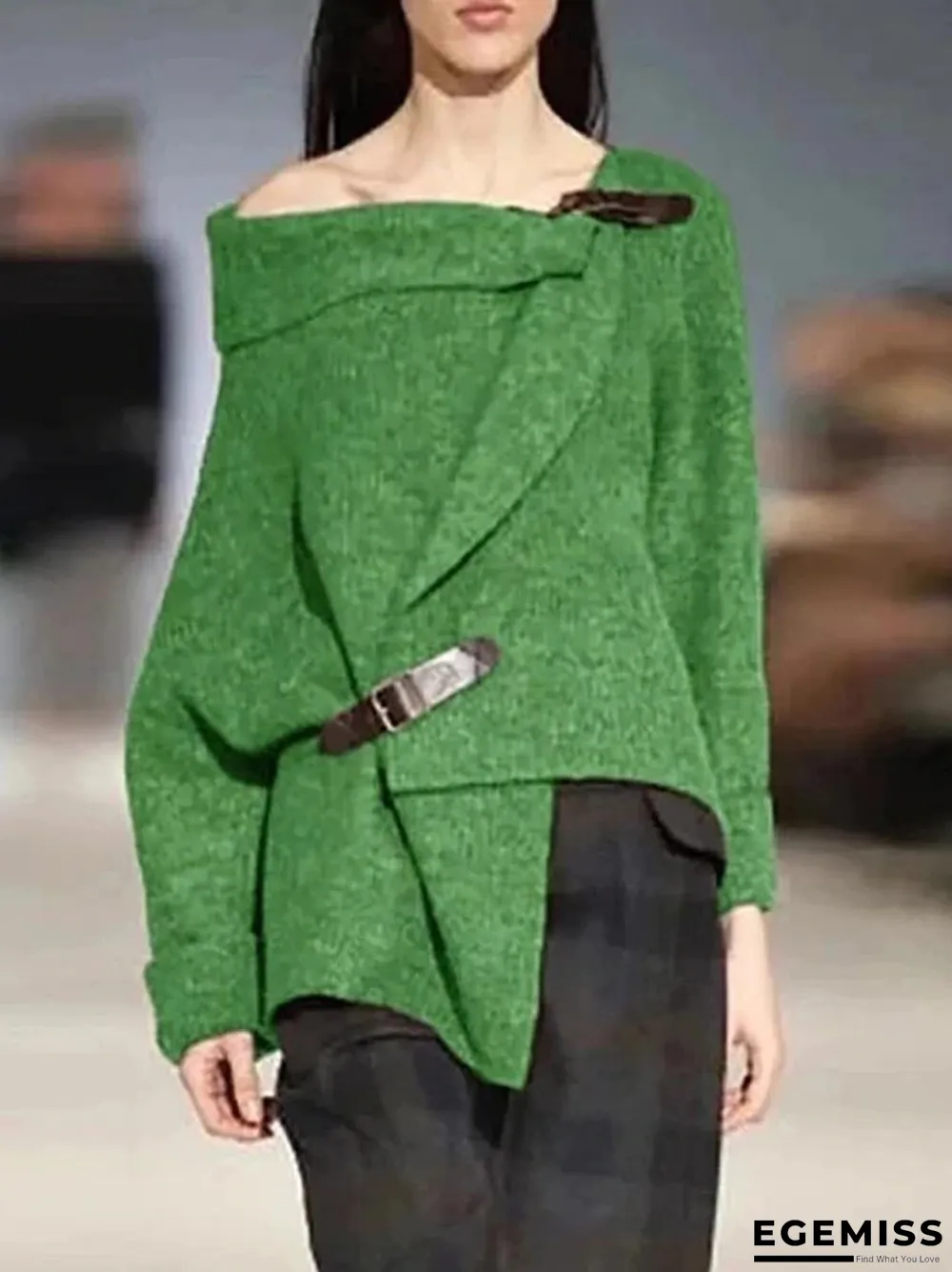 Long Sleeve Casual Sweater Tops | EGEMISS