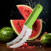 Stainless Steel Watermelon Slicer Cutter with Non-Slip Handle Fruit Corer Cutter