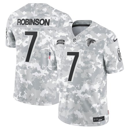 Men's Atlanta Falcons Bijan Robinson  Arctic Camo 2024 Salute to Service Limited Jersey