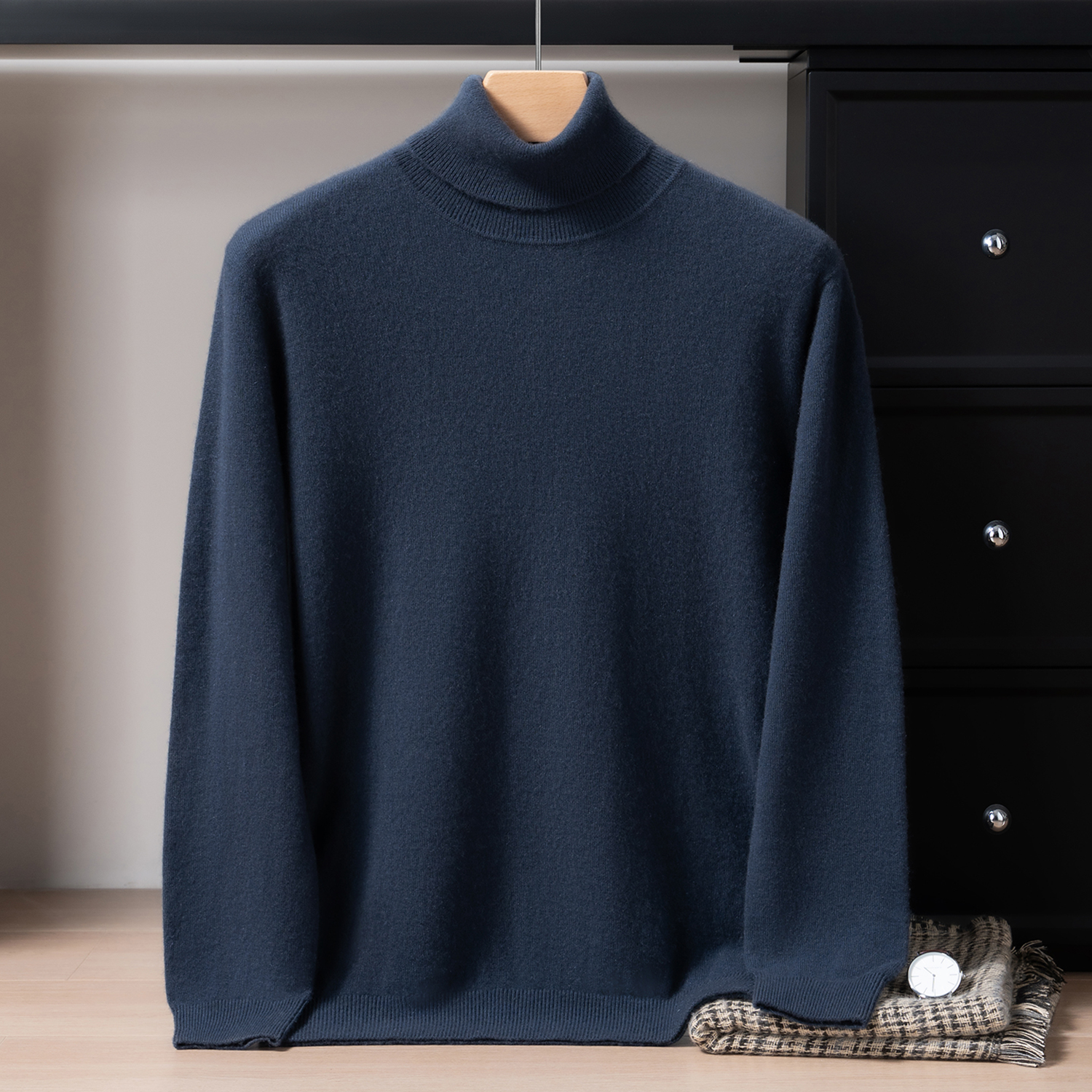 Men's Turtleneck Cashmere Sweater | Winter Softness & Quality REAL SILK LIFE