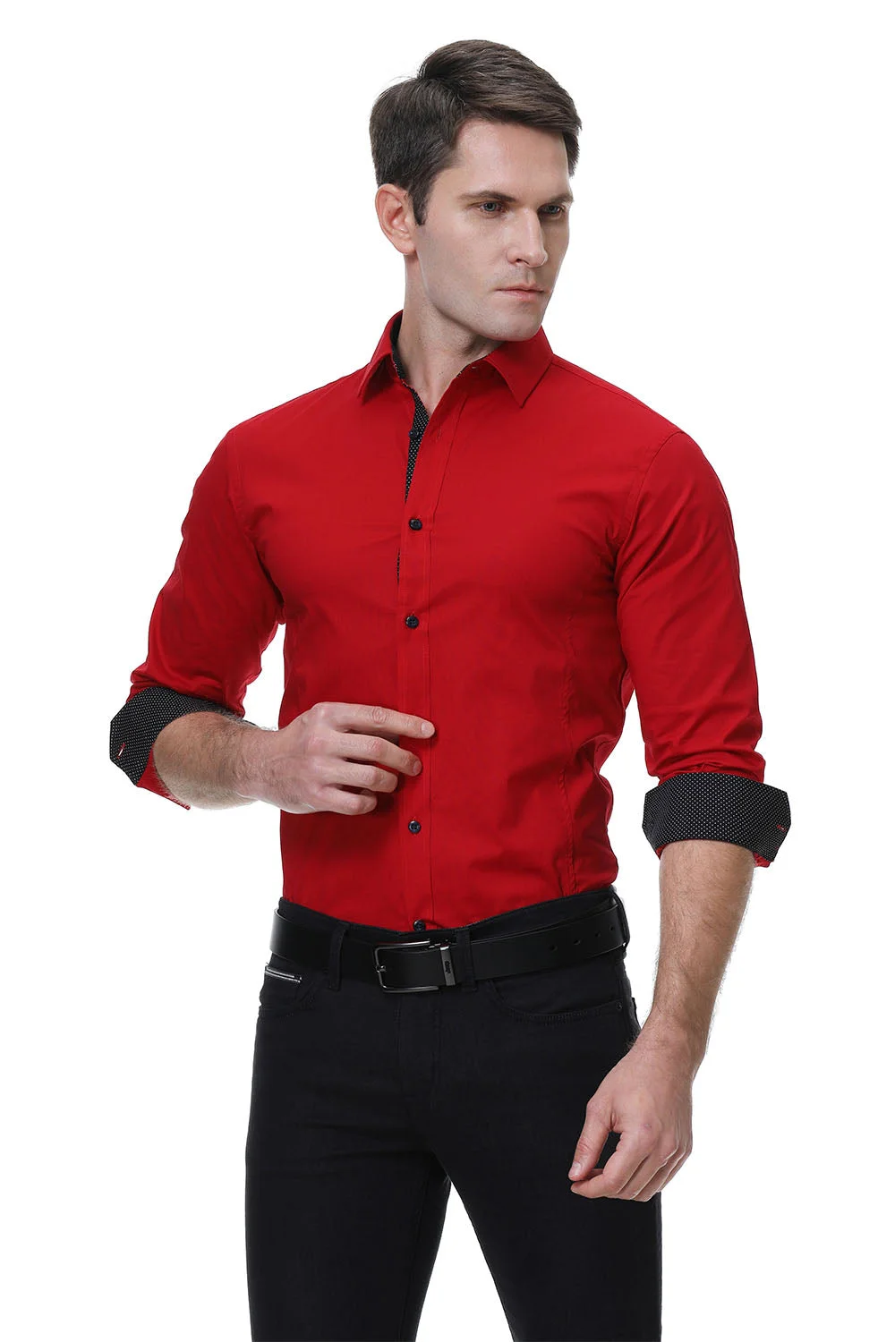 Alex Vando Mens Dress Shirts Regular Fit Long Sleeve Stretch