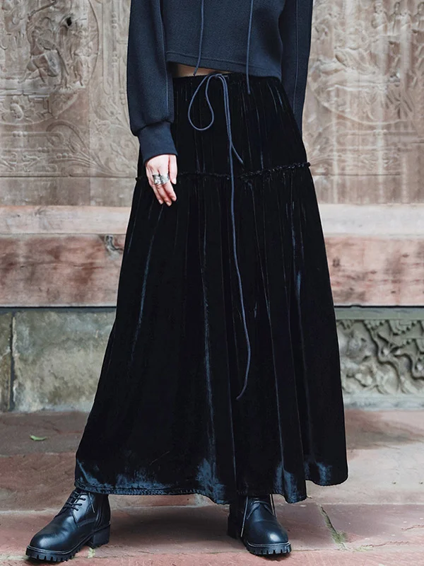 Stylish Solid Color Column Skirt