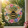 Diamond Painting Window Hanging Kit Floral Honeybee 9.45x9.45in