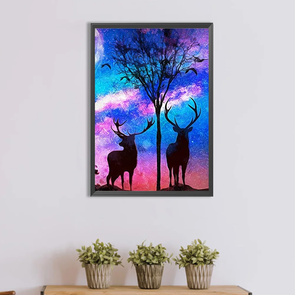 Full Round Diamond Painting 35*50cm - Elk