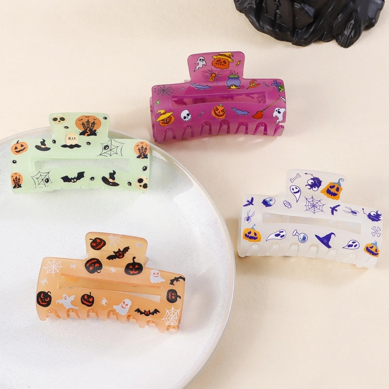 Women’s Minimalist Classic Style Color Block PVC Hair Claws