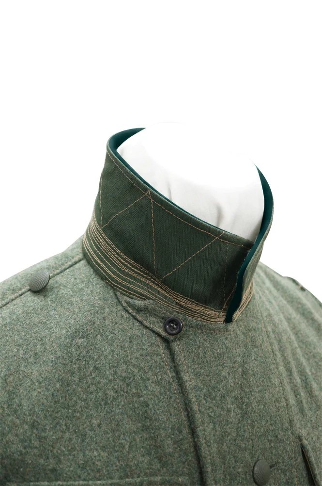   Elite German M1937 EM Fieldgrey Wool Tunic Feldbluse Deep Green Collar German-Uniform