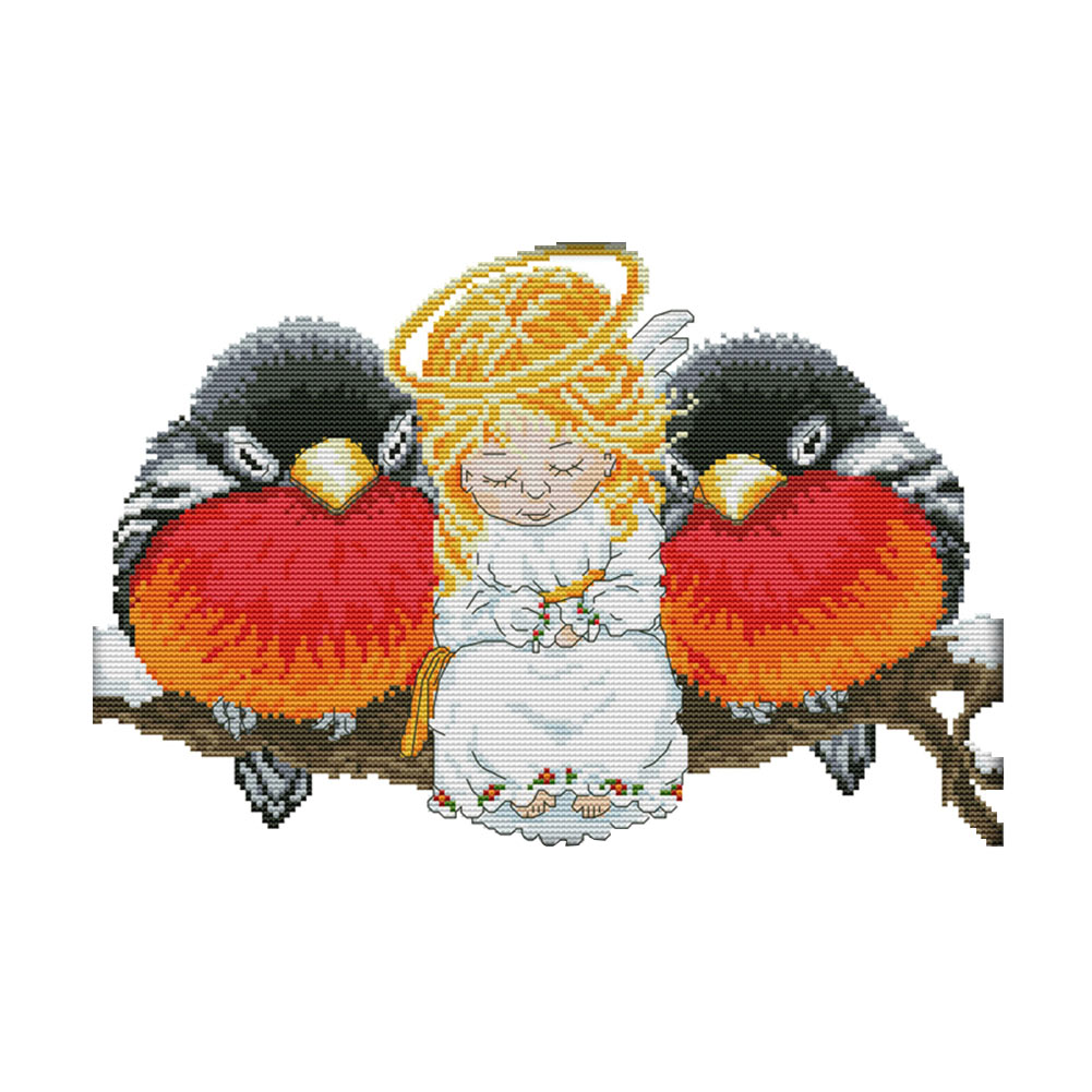 

Angel Bird - 14CT Stamped Cross Stitch - 38*27CM, 501 Original