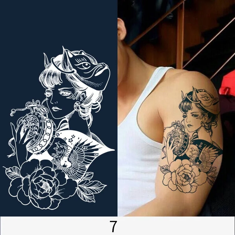 Basketball Anime Flower Butterfly Text Art Festival Cute Cool Waterproof Full Body Arm Men and Women Natural Temporary Tattoos
