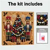 (20x20cm)Nutcrackers DIY Pearl Painting Art With Inner Wooden Framed Kit